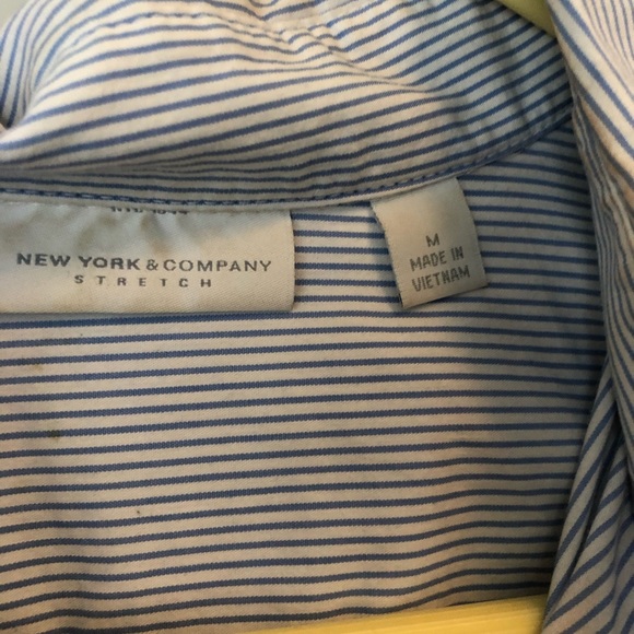 Blue & white stripe button down - Picture 3 of 5